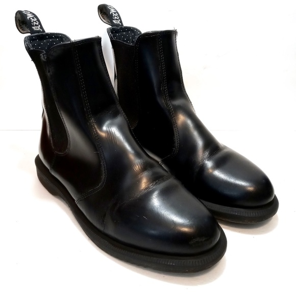 Doc Martens Flora Chelsea Black Leather Boots - Women's Size US 8 / UK 6 - Picture 2 of 12